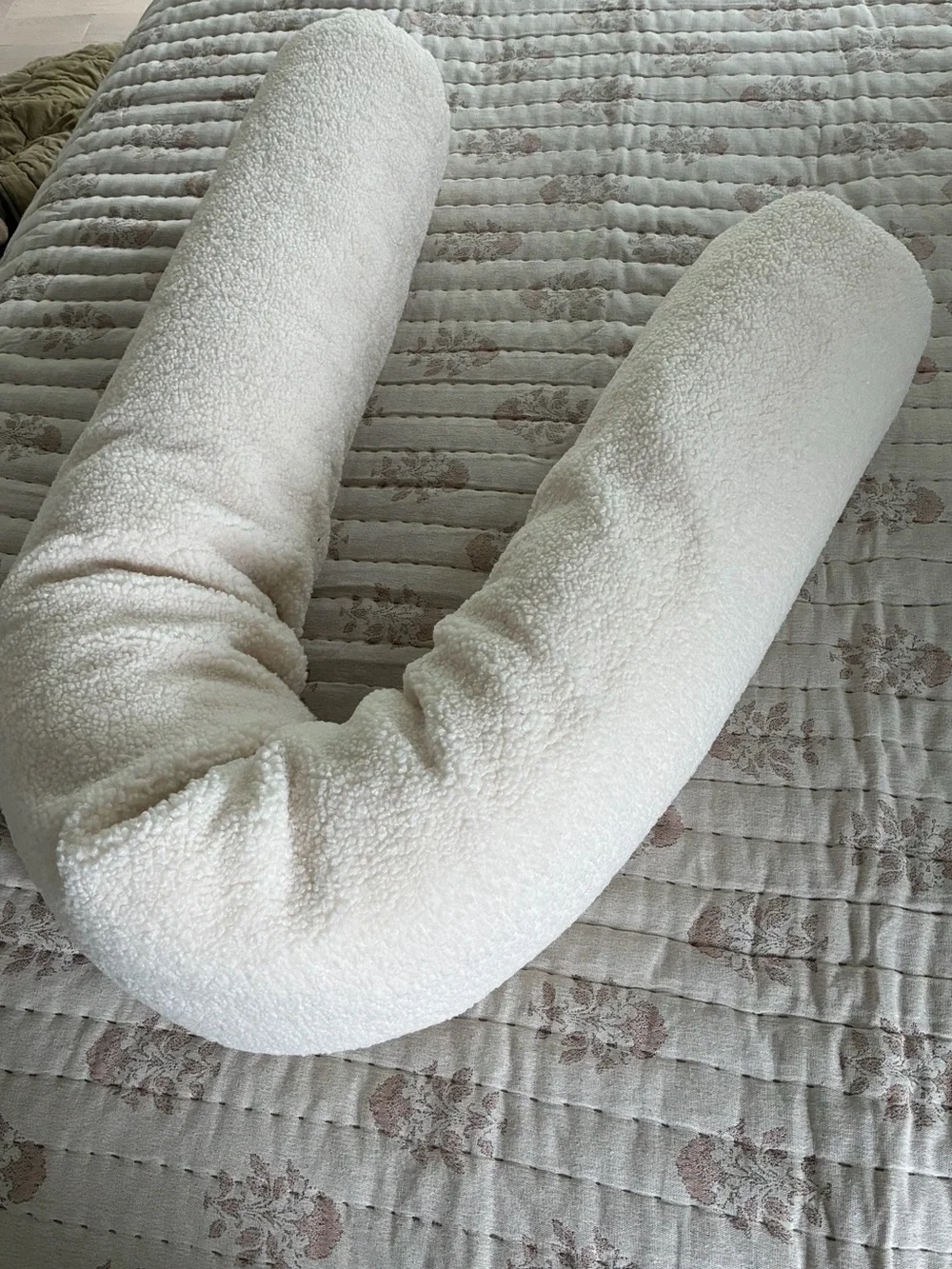 Buffy Wiggle Pillow with cream cover